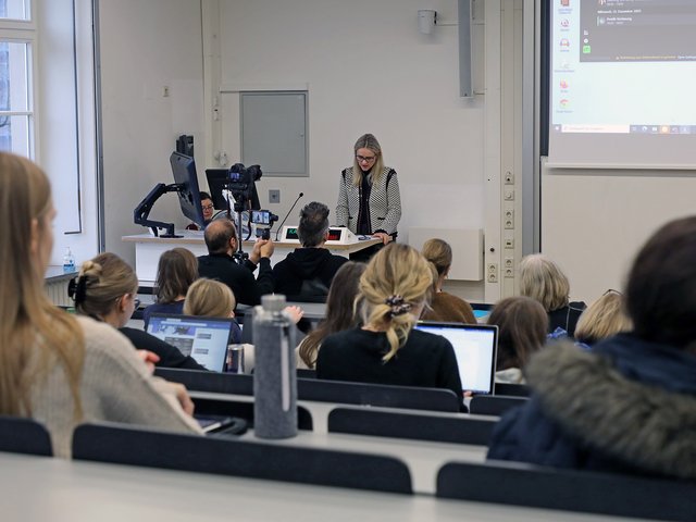 Vorlesung an der Pädagogischen Hochschule Karlsruhe. Foto: PHKA