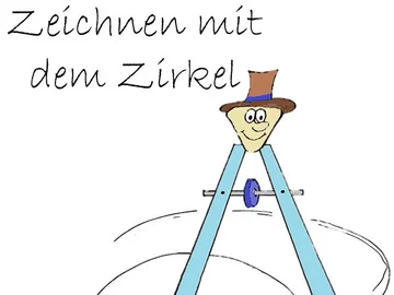 Illustration: Zeichnen mit dem Zirkel.