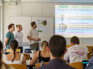 PHKA-Studierende bei der Abschlussveranstaltung des Seminars Social Entrepreneurship. Foto: PHKA/Ludwig Hahl