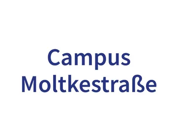 Dunkelblauer Schriftzug Campus Moltke