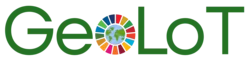 Logo GeoLot: Grüne Buchstaben mit Weltkugel als O bei Geo