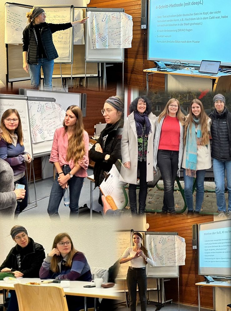 Französischstudierenden und ihre Professorin bei der Tagung der Bundesarbeitsgemeinschaft Französisch in Kassel / Fuldatal Die Französischstudierenden und ihre Professorin waren im Austausch mit der Bundesgemeinschaft Französisch.