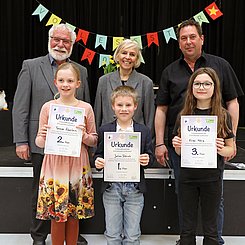 Bruchsaler Grundschul-Vorlesewettbewerb: Die Sieger:innen Stufe 4. Foto: Pädagogische Hochschule Karlsruhe