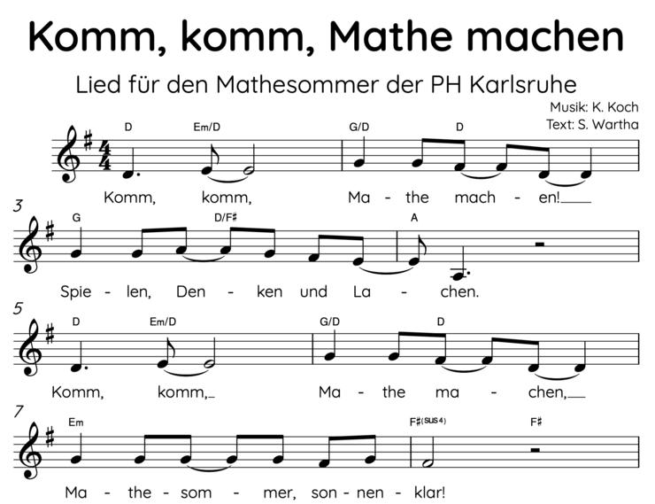 Komm, komm, Mathe machen