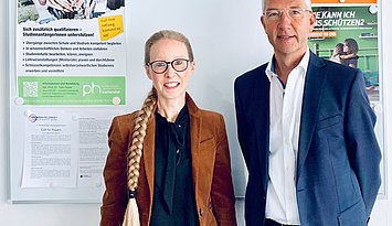 Prof. Dr. Dr. h. c. Claudia Wiepcke und Dr. Martin Lenz. Foto: Pädagogische Hochschule Karlsruhe