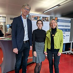 Prof. Dr. Christian Fischer und Prof. Dr. Gabriele Weigand (Projektleitung LemaS-Transfer) mit Prof. Dr. Nadine Anskeit, PHKA-Prorektorin für Forschung (M.). Foto: LemaS-Transfer