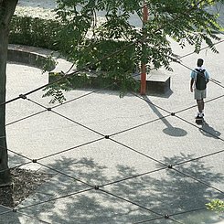 Ein Blick auf unseren Campus von Gebäude 2 aus