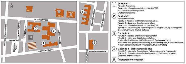 Gebäudeplan PH Karlsruhe